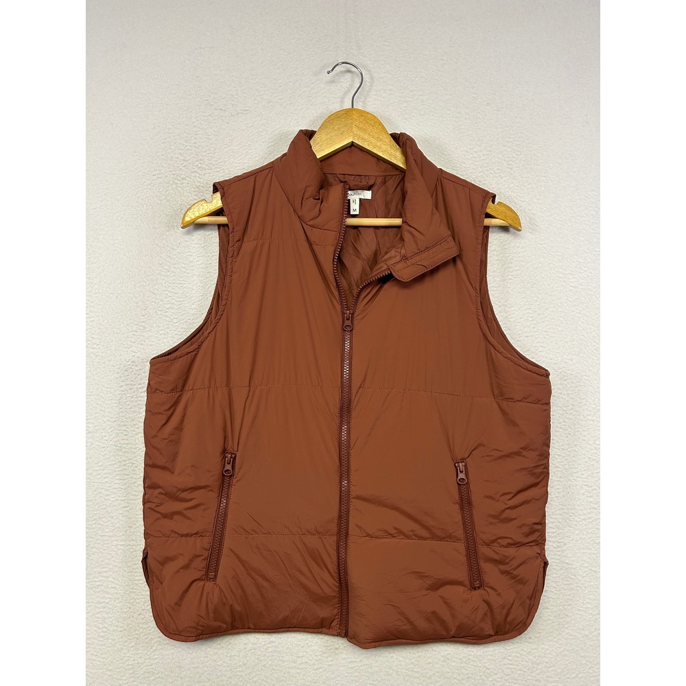 Gorpcore Maurices Women Medium Brown Puffer Zip Up Vest